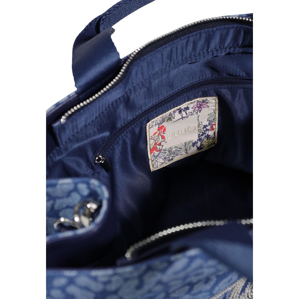 Blue Cotton Handbag - Afbeelding 4