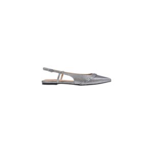 Gray Polyester Platform Pumps