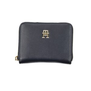 Blue Polyurethane Women Wallet