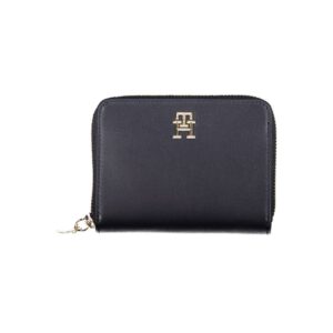 Blue Polyurethane Women Wallet